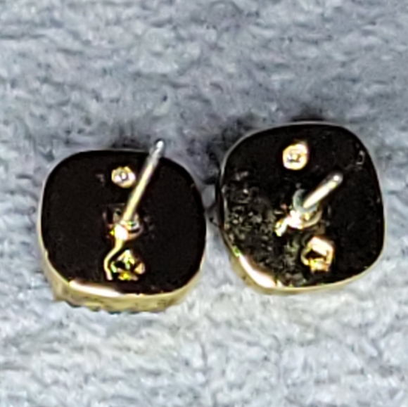 Kate Spade Earrings - Clay Pave Small Square Studs - Picture 2 of 6